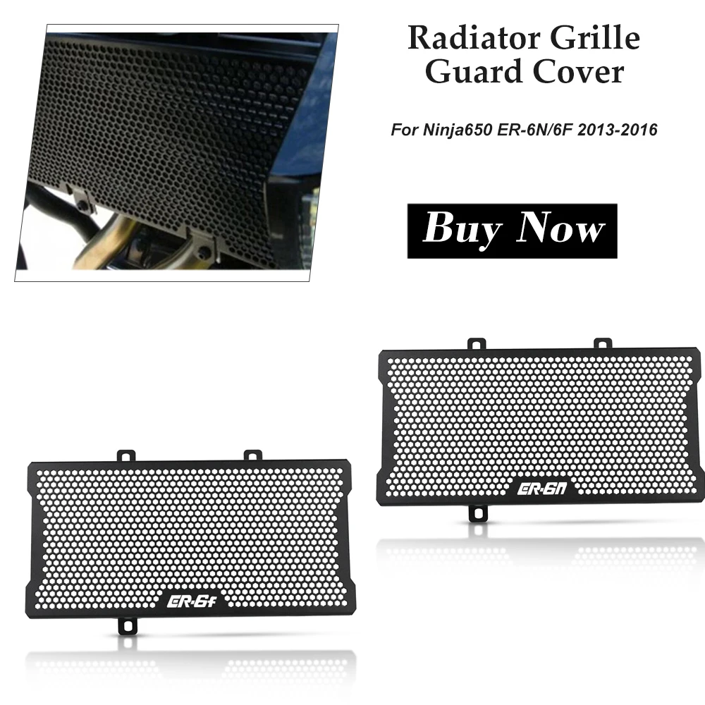 

For Kawasaki Ninja 650R ER6N ER6F Motorcycle Accessories Aluminum Radiator Grille Grill Guard Cover Protector ER-6N ER-6F ER-6