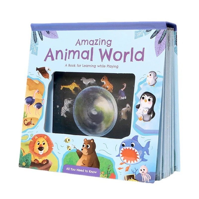 

Kids 3D Book Toys Creative Novelty Visual Animal Dynamic Reading Picture Book Preschool Children's Book Toys Gift