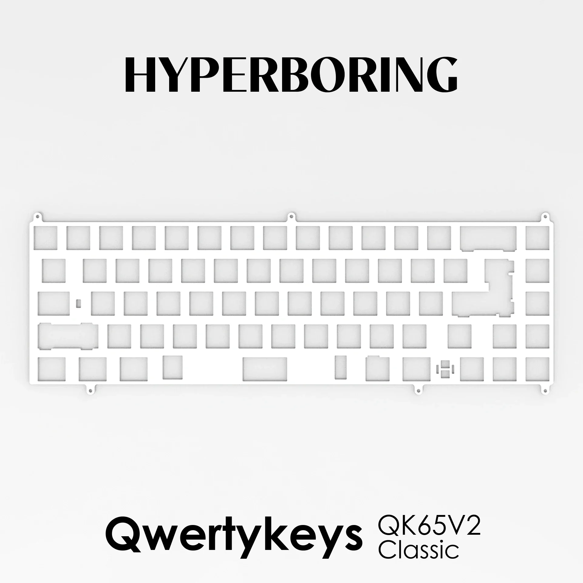 Qwertykeys QK65V2 Классическая клавиатура ПК PP POM FR4 Алюминий (для крепления на печатной
