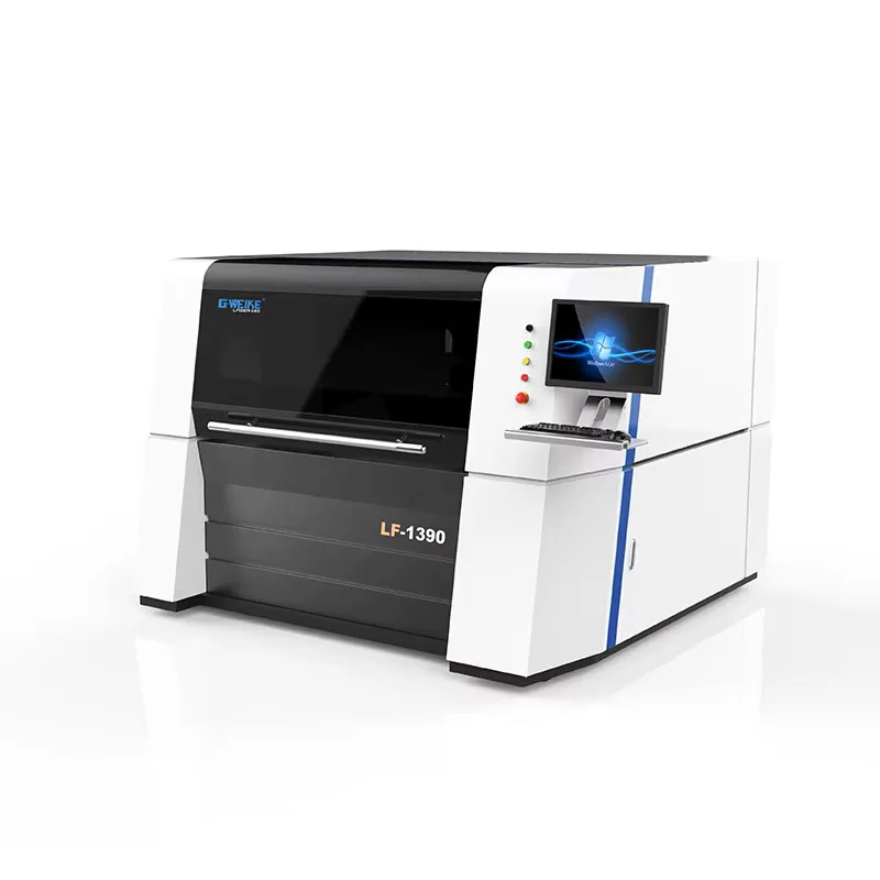 Лазерная резка серебристого/золотого волокна Hine G.WEIKE LF1390