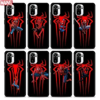 phone case for redmi note 10 11 11s 11e 7 8 8t 9 9s 9t pro plus 4g 5g soft silicone case cover marvels spider man