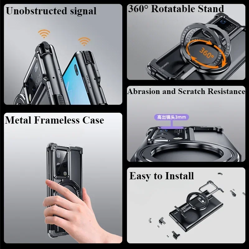 Чехол Oatsbasf для телефона Huawei mate X2/X3/X5 с 360° ° Поворотная подставка Тонкий