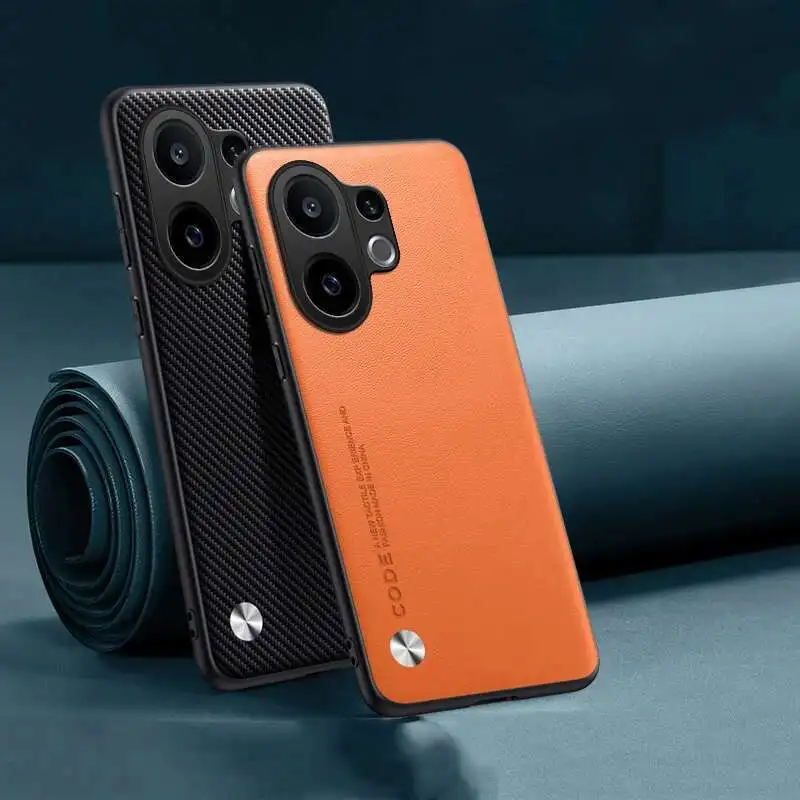 Фото Для VIVO X200FE S30 Pro MINI силиконовая задняя крышка для VIVO S30Pro роскошный чехол для телефона из искусственной кожи №3