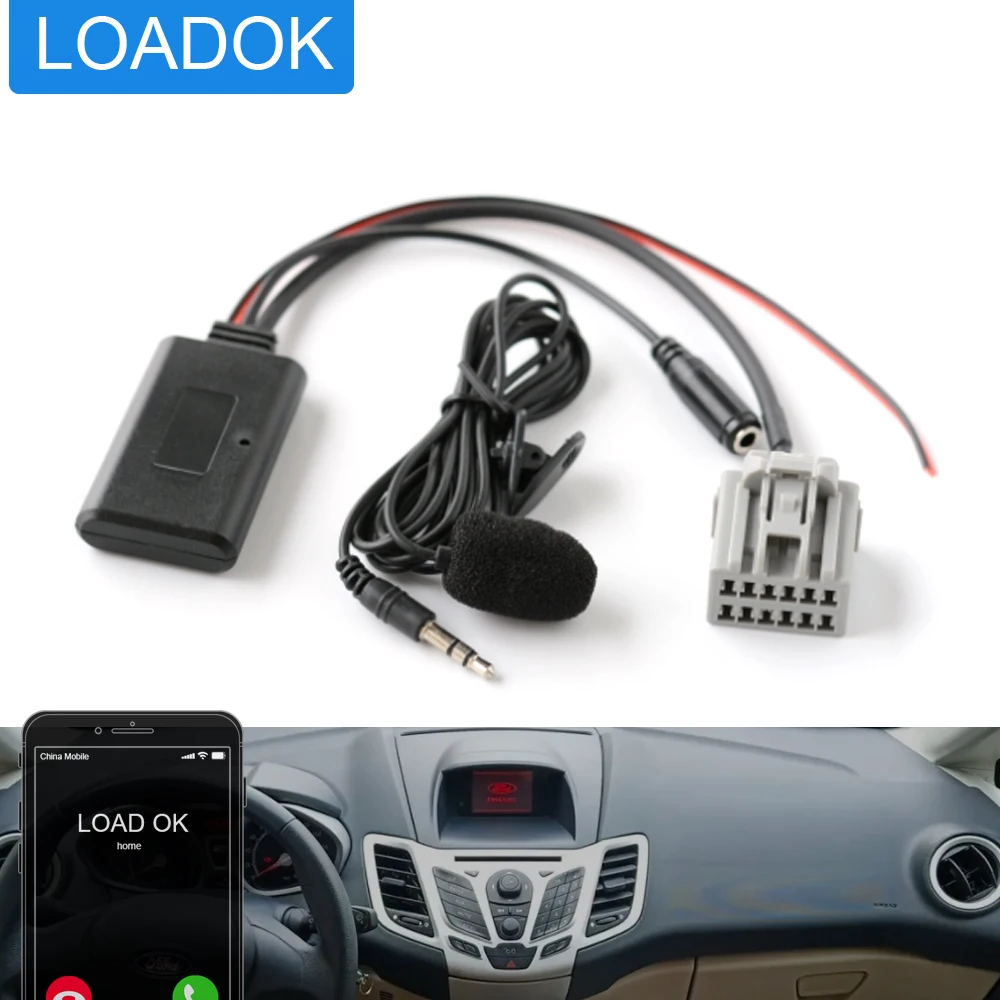 12Pin Автомобильный Bluetooth 5 0 музыкальный громкой связи с микрофоном для Ford Fiesta 2008 2009