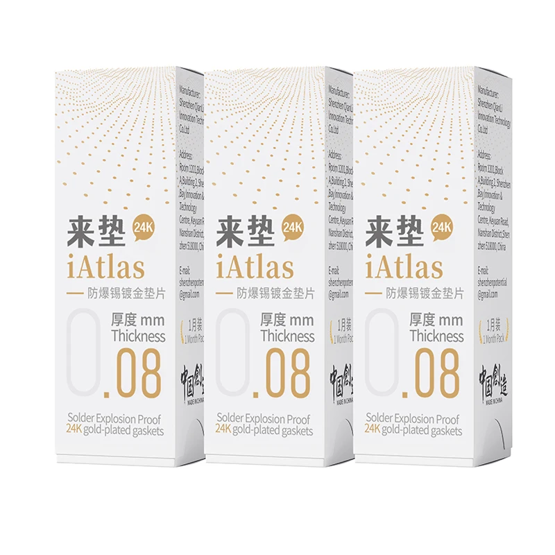 

Qianli iAtlas 24k 0,08/0,1/0,12 Взрывозащищенная Оловянная позолоченная прокладка, легко Оловянная для реболлинга BGA телефона
