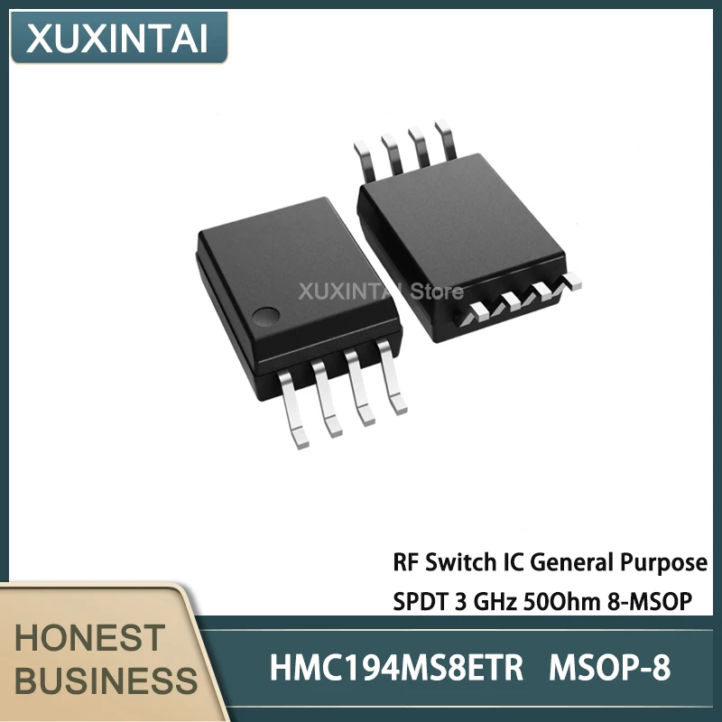 

10Pcs/Lot HMC194MS8ETR HMC194 RF Switch IC General Purpose SPDT 3 GHz 50Ohm 8-MSOP