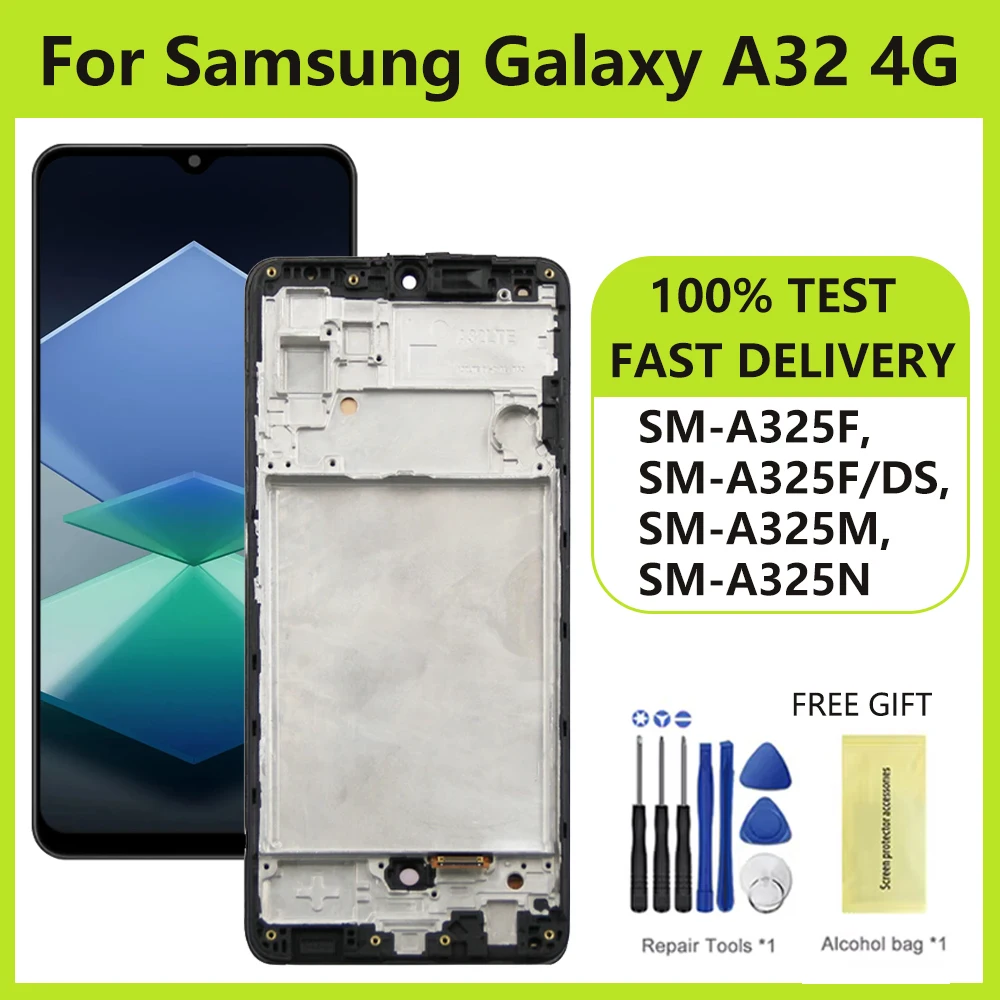 6 4-дюймовый дисплей для Samsung A32 4G ЖК-дисплей с сенсорным экраном в сборе 4g SM-A325F SM-A325M