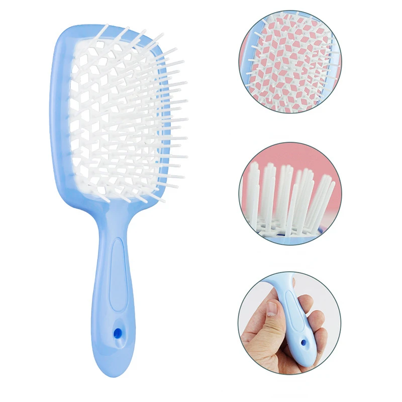 

Wide Teeth Salon Hairdressing Comb Air Cushion Detangling Hair Brush Scalp Massage Comb Hollowing Out Hair Brush Home DIY Toolss