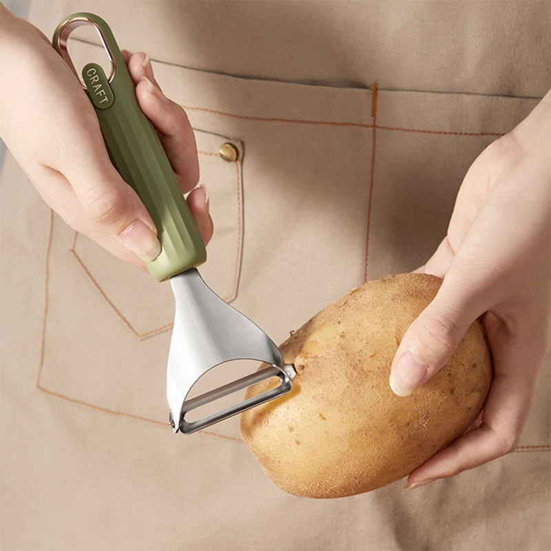 

Stainless Steel Vegetable Fruit Potato Cucumber Grater Portable Sharp Kitchen Tool White
