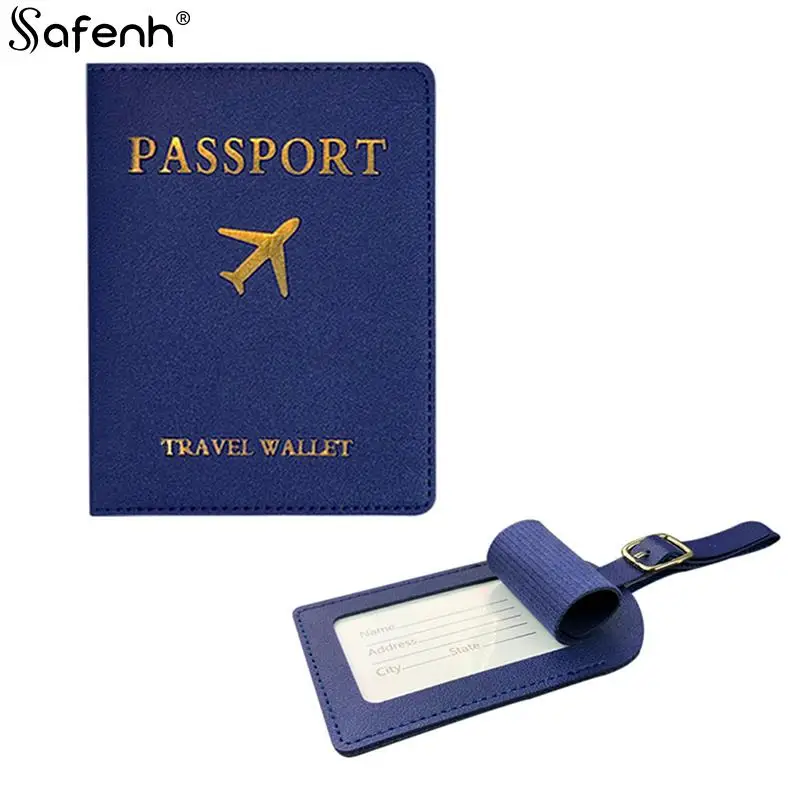 

1PC Women Men PU Leather Luggage Tag Suitcase Identifier Label Baggage Boarding Bag Tag Name ID Address Holder Travel Accessorie