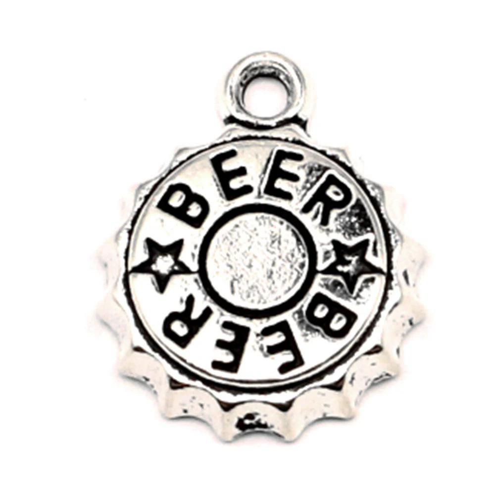 

Beer Bottle Caps Charm For Making Jewelry Diy Finding 60pcs 13x17mm