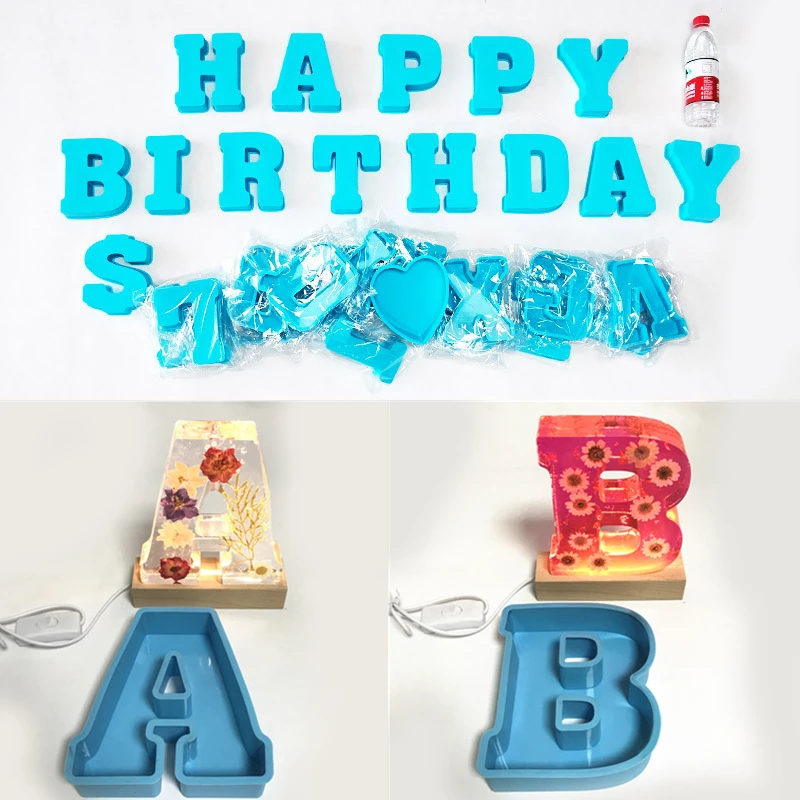 

A-Z Letters Silicone Molds for Epoxy Resin 26 English Alphabet Silicone Mold Silicone Forms DIY Epoxy Resin Mold Silicone Crafts