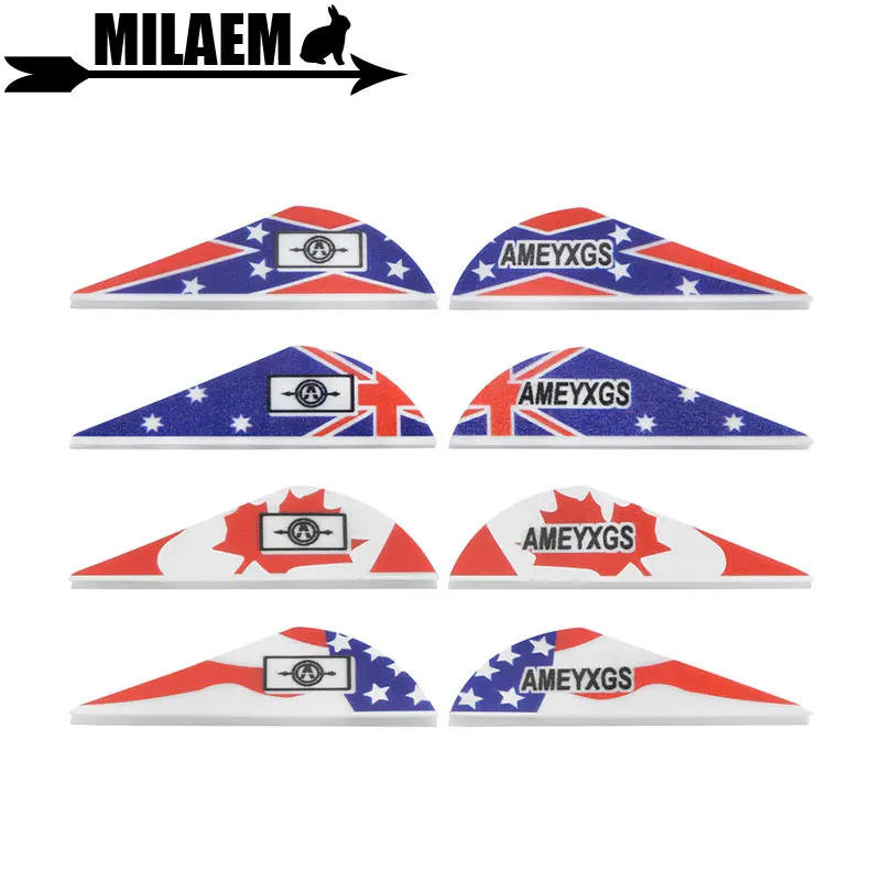 

50pcs 2inch Archery Rubber Feather National Flag Vanes Fletching Carbon Fibreglass Arrow Shaft Hunting Shooting Accessories