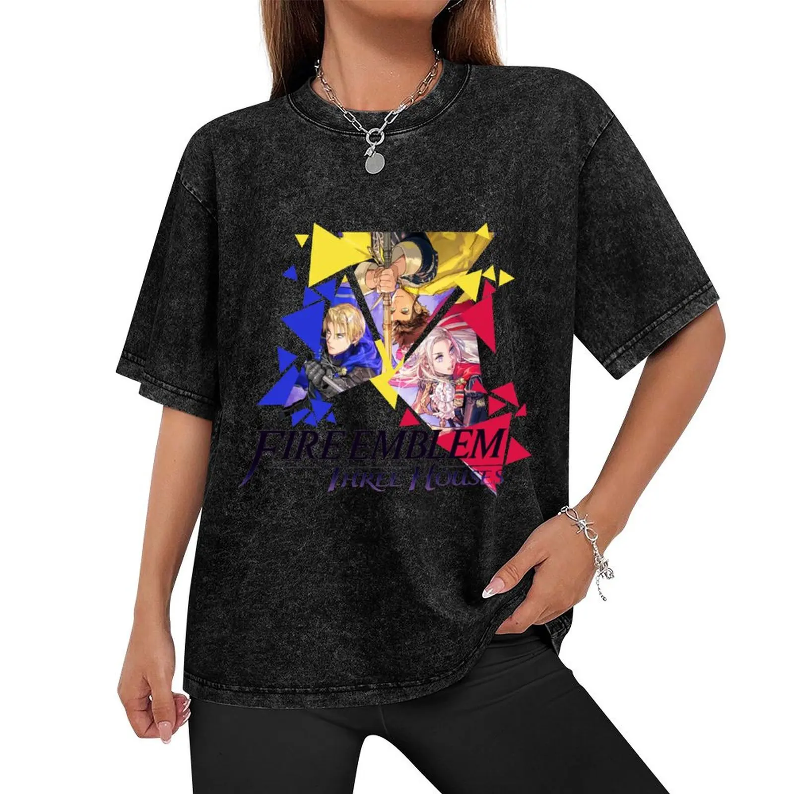 Футболка с эмблемой огня три дома-эдельгард ДИМИТРИ Клод незаменимая футболка