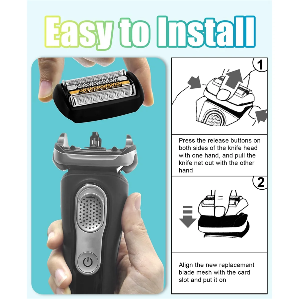 Сменная бритвенная головка 92B для бритвы Braun серии 9 9040 s 9080cc 9093s 9095cc 9240s 9242s 9260s 9280cc