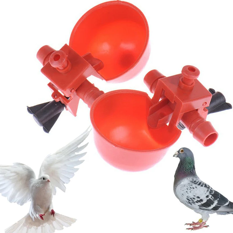 

10PCS Chicken Drinking Cup Automatic Drinker Bird Feeder Plastic Poultry Drinking Waterer Chick Duck Goose Quail Farm Accessory