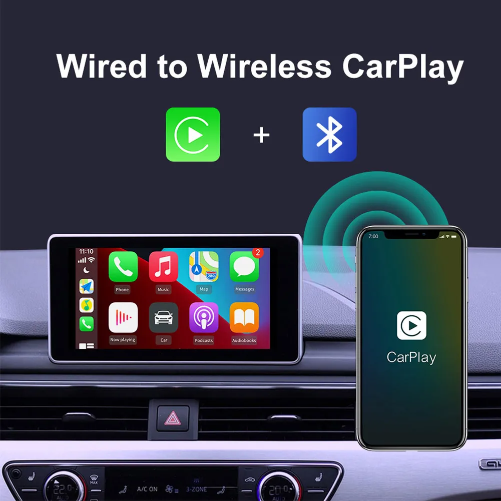 

Networking Upgrade Box Bluetooth Carplay Box Converter Mobile Phone Screen Projection 300mA Wireless 5V ABS Adapter