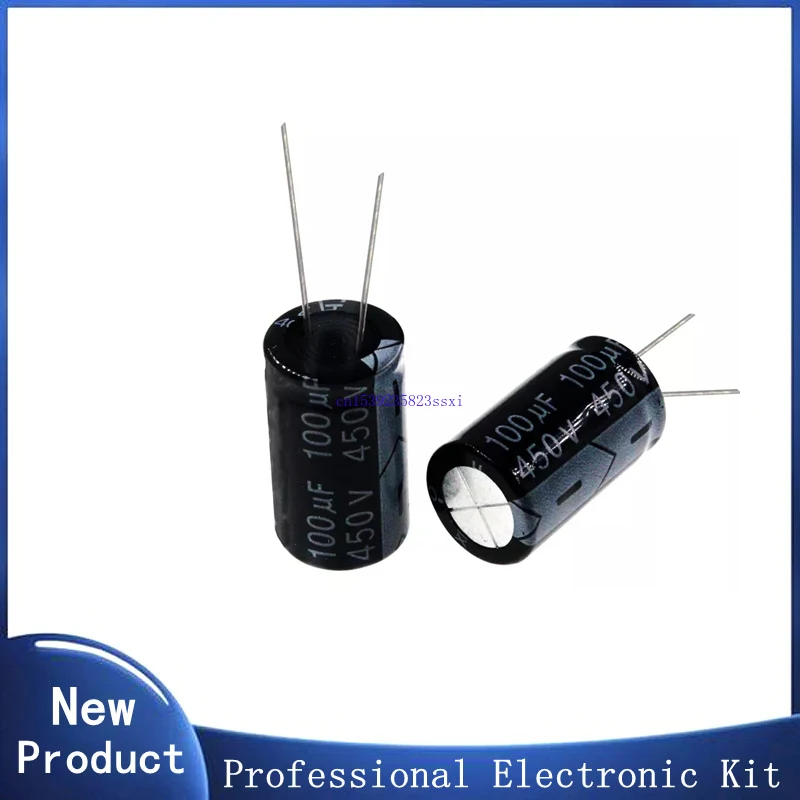 

5PCS 100uF 450V Aluminum Electrolytic Capacitor 18*30mm Radial 450v100uf High frequency and low resistance