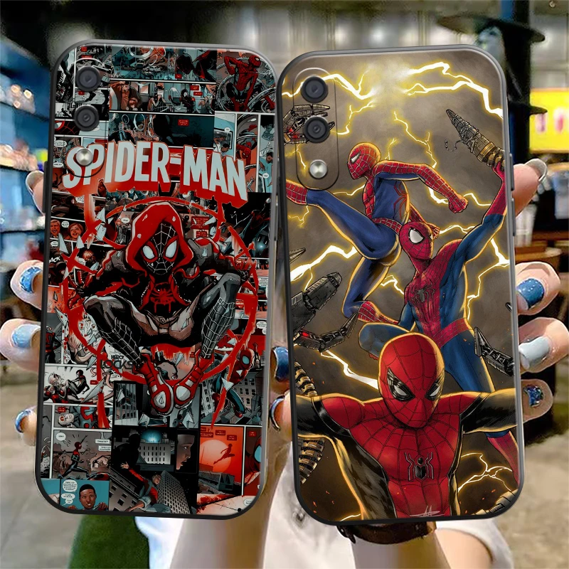 

Marvel Spider-Man Phone Case For Samsung Galaxy S8 S8 PLus S9 S9 Plus S10 S10E S10 Lite 5G Plus Coque Black Back Silicone Cover