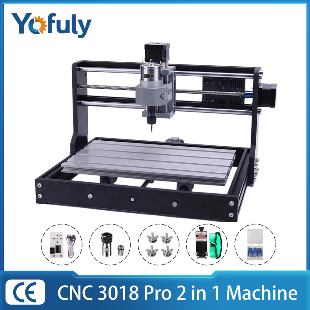 CNC 3018 PRO Engraving Machine GRBL Mini Laser Engraver CNC Wood Router ER11 3 Axis DIY Milling Cutting Tools For Wood Metal