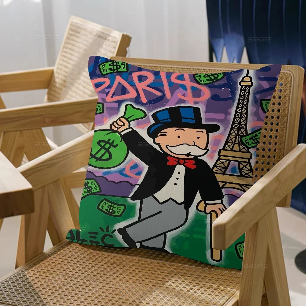 Graffiti Alec Monopoly Pillow Gift Home Office Decoration Bedroom Sofa Car Cushion CoverPillow Case