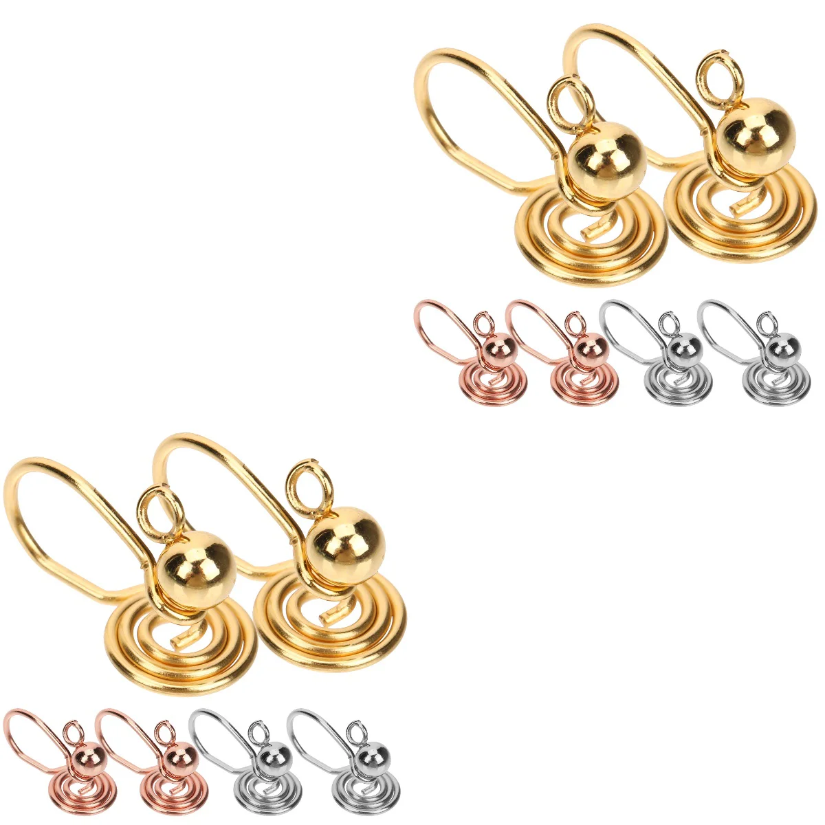 

12 Pcs Keloid Earrings Screwback Earrings Ear Cuff Perforation Clip Earrings Girls Stainless Steel Earrings Women Women's