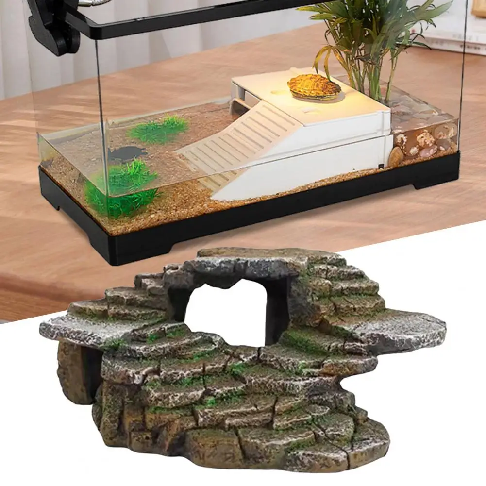 

Экологически чистая, скрывающая рептилии Плавающая Платформа лестница дизайн черепаха Альпинизм скала износостойкость для аквариума