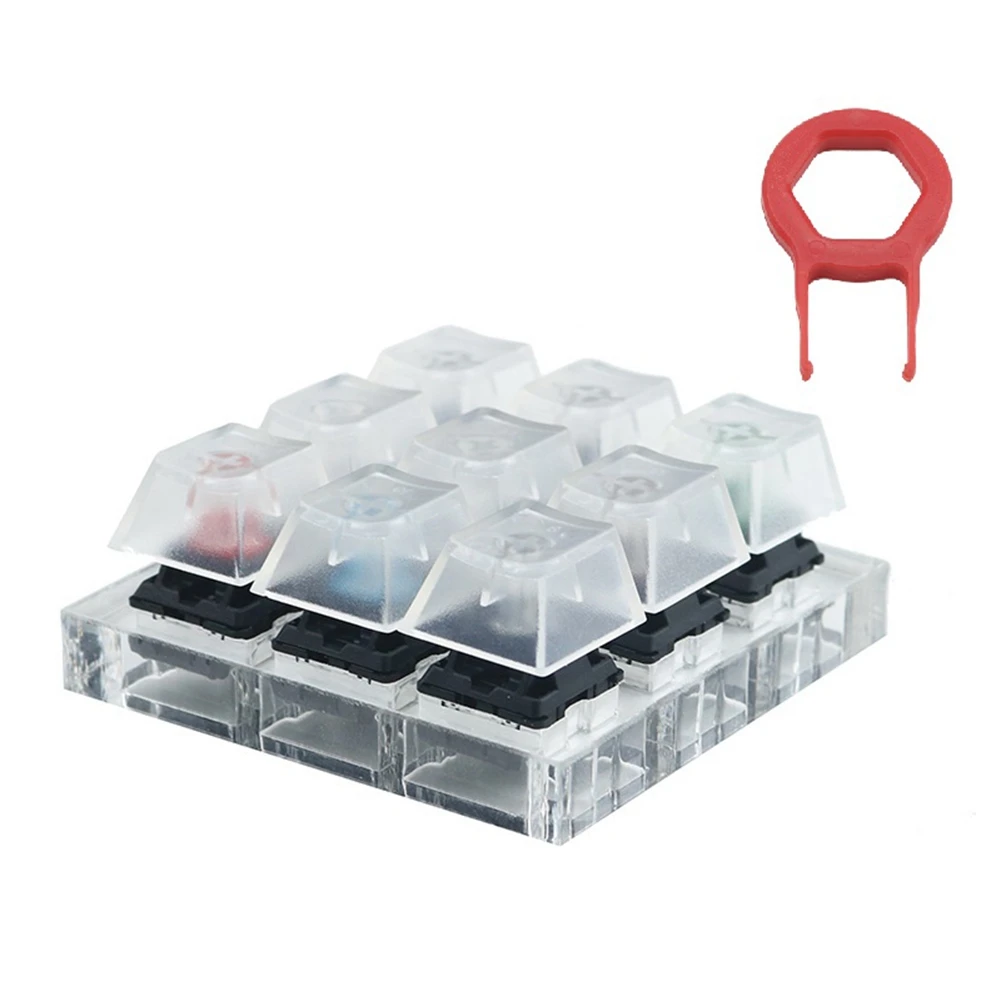 

9 Key Switch Tester with Acrylic Base for Cherry MX Mechanical Keyboard Mechanical Keyboard Switch with Key Puller