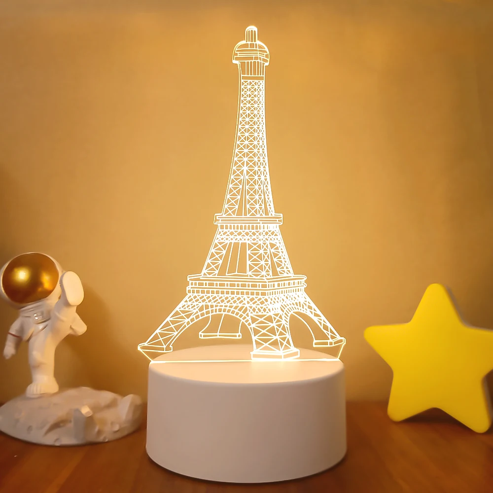 Kid Light Night 3D LED Night Lamps Creative Table Bedside Lamp Romantic Novelty Illusion Lights Kids Gril Home Decoration Gift