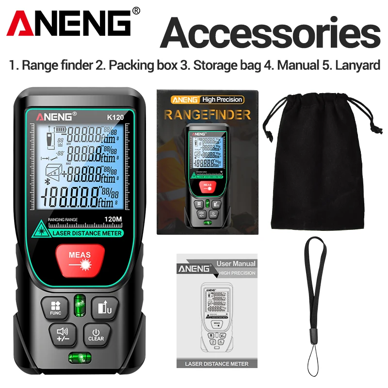 

ANENG K50/70/100/120 Лазерный дальномер