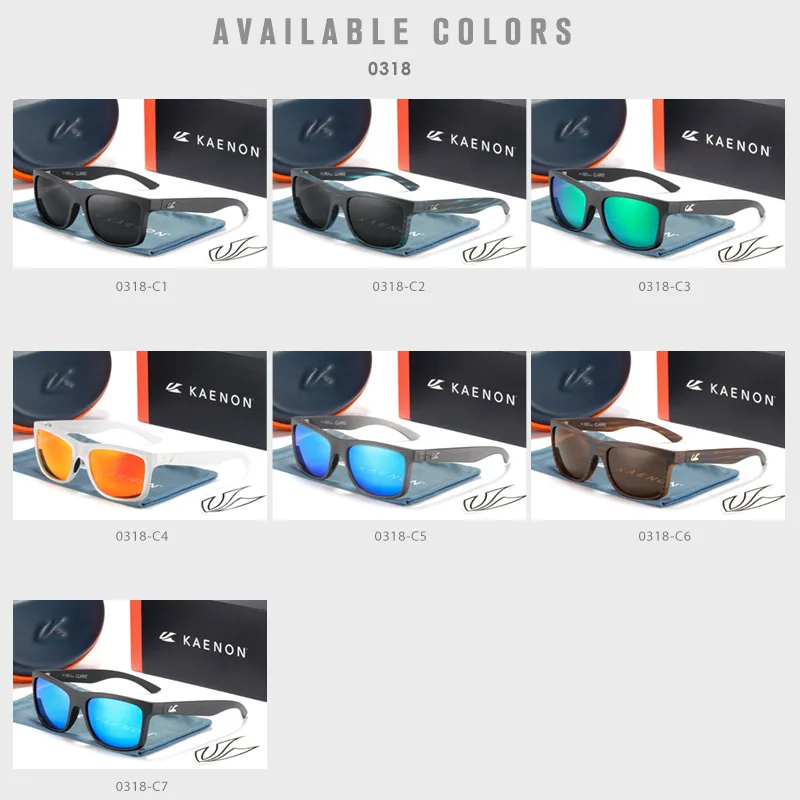 KAENON мужские поляризационные солнцезащитные очки спортивный бренд с логотипом TR90