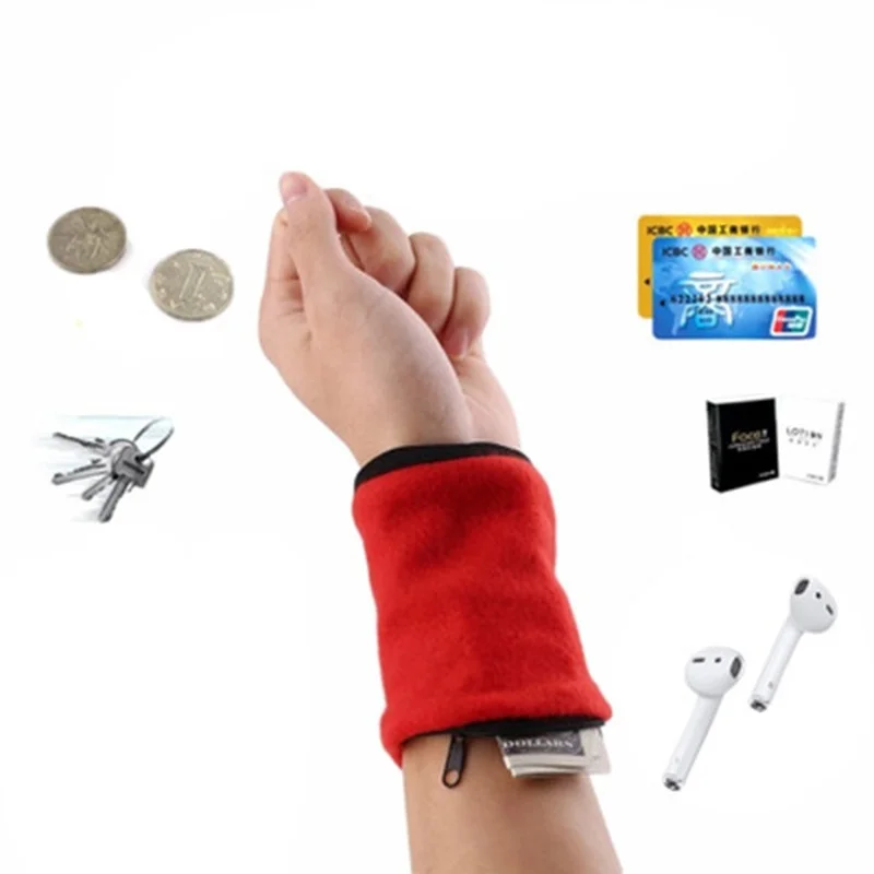 

Sport Wrist Wallet Coin Purses Arm Band Zipper Bag For MP3 Key Cash Card Holder Storage Pouch Running Cycling Wristband Bracers