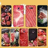 steak raw meat phone case for samsung galaxy a s note 10 12 20 32 40 50 51 52 70 71 72 21 fe s ultra plus