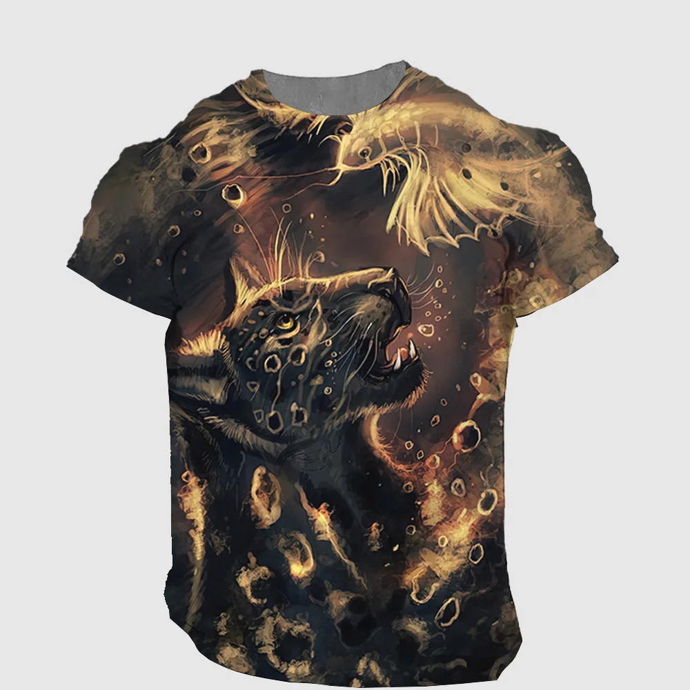 

Super Cool Summer Men T-shirt 3D Animal Lion Tiger Leopard Wolf Exquisite Design Graphic T Shirts Women Printed Tee Short Sleeve
