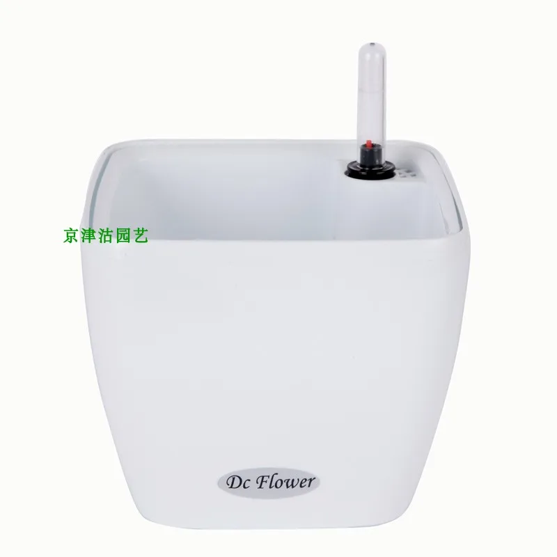 Square European-style Simple Resin White Personality Creative Multi-meat Lazy Man Self-sucking Plastic Large Flowerpot