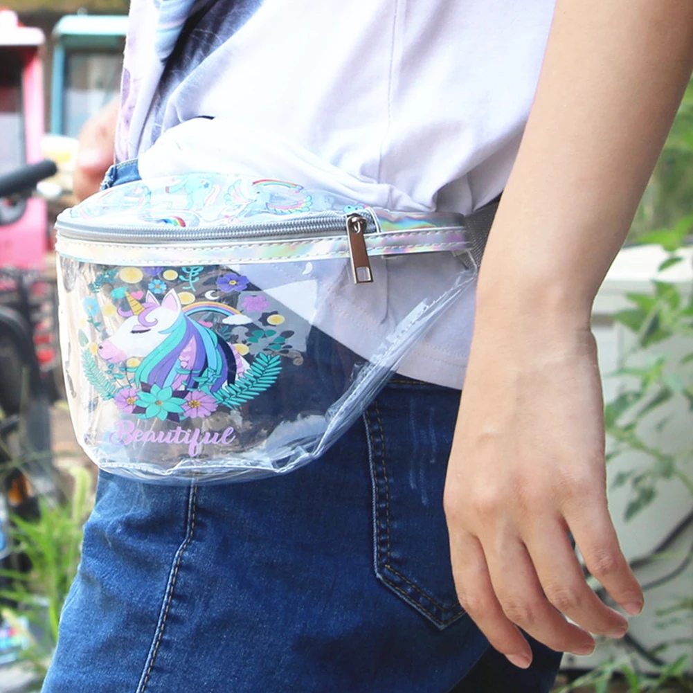 

Прозрачная забавная нагрудная сумка для женщин, сумочка кросс-боди из ПВХ, креативный Повседневный удобный шикарный портативный мультяшны...