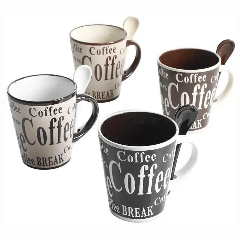 

Cafe 4 Person 8 Piece Mug and Spoon Set, Assorted Colors Watermelon Coffee travel mug Acotar Cafe Personalized gifts Artículos