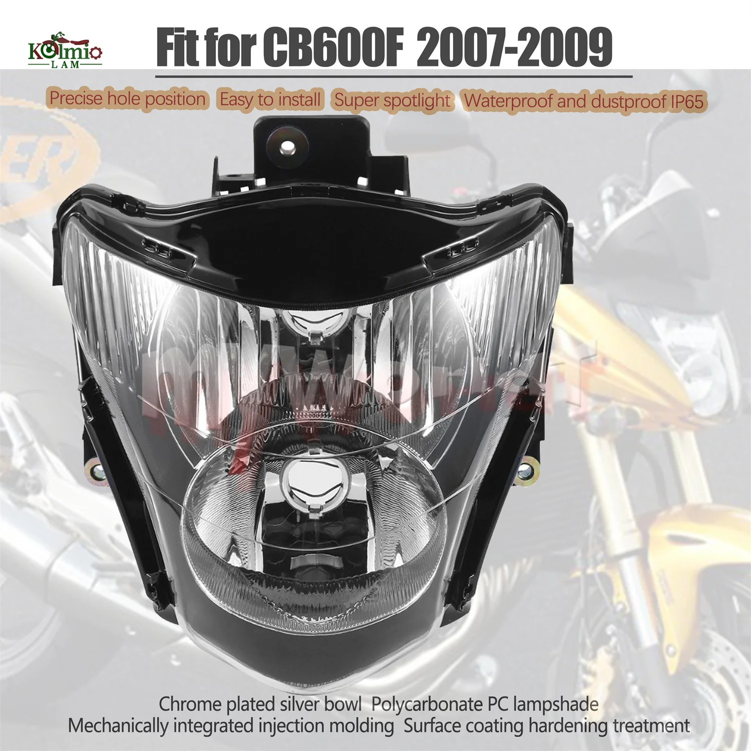 Фото Передняя фасветильник в сборе для мотоцикла Honda CB600F CB900F Hornet 600 900 2007 - 2009 CB600 CB900 F 2008 07 08 09 №1