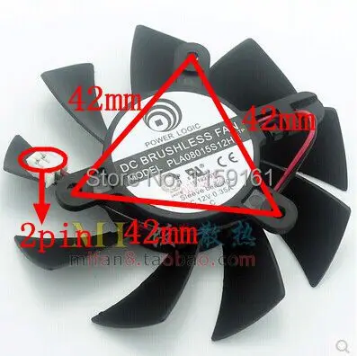 Вентилятор охлаждения графической карты XFX PLA08015S12HH HD5670 HD5770 HD6570 HD6670 HD6770