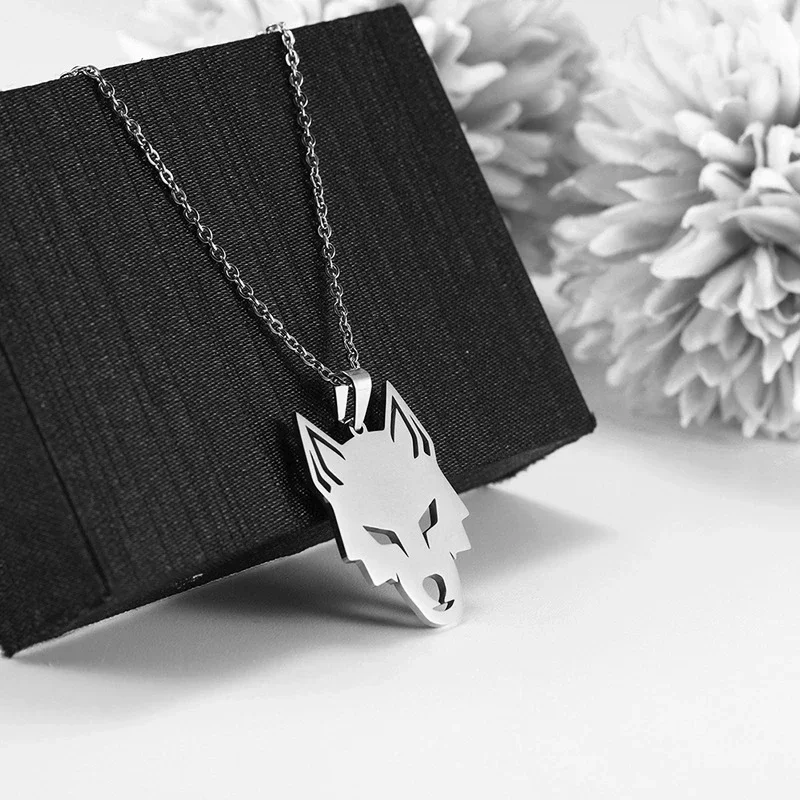 Ожерелье с волчьей головой для мужчин и женщин