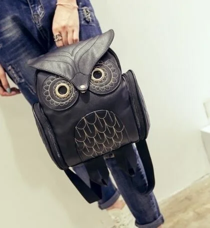 

1pcs/lot Cute Owl Backpacks Cartoon owl Women Backpack Softback School Bags Teenage Backpacks 4colors