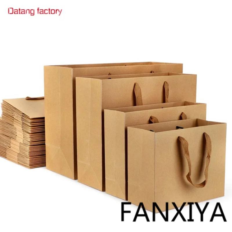 

Custom Cheapest Shopping Packing Bags Craft Kraft Brown Thank You Paper Bags with Handles
