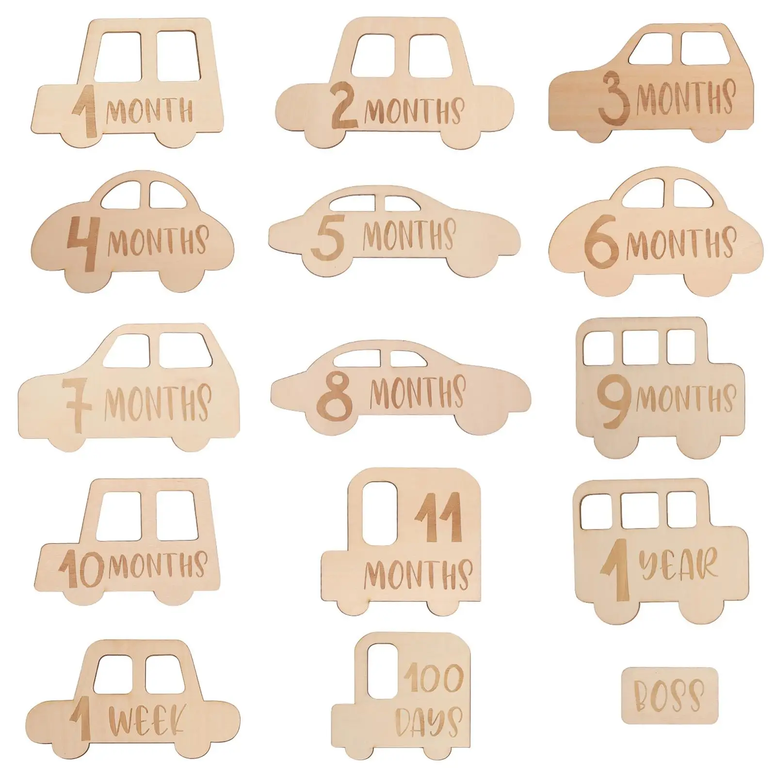 

15 Pieces Baby Monthly Milestone Cards Monthly Milestone Cards for Photo Props Infants Newborn Boys Girls Registry Shower Gifts