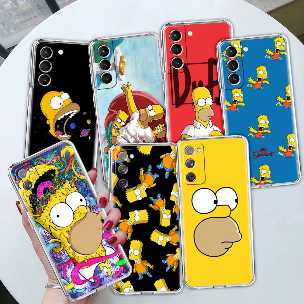 

Funny Homer Simpson Tpu Case for Samsung Galaxy S22 Ultra S20 FE S21 Plus S10 S9 Note 20 10 Clear Soft Phone Cover Fundas