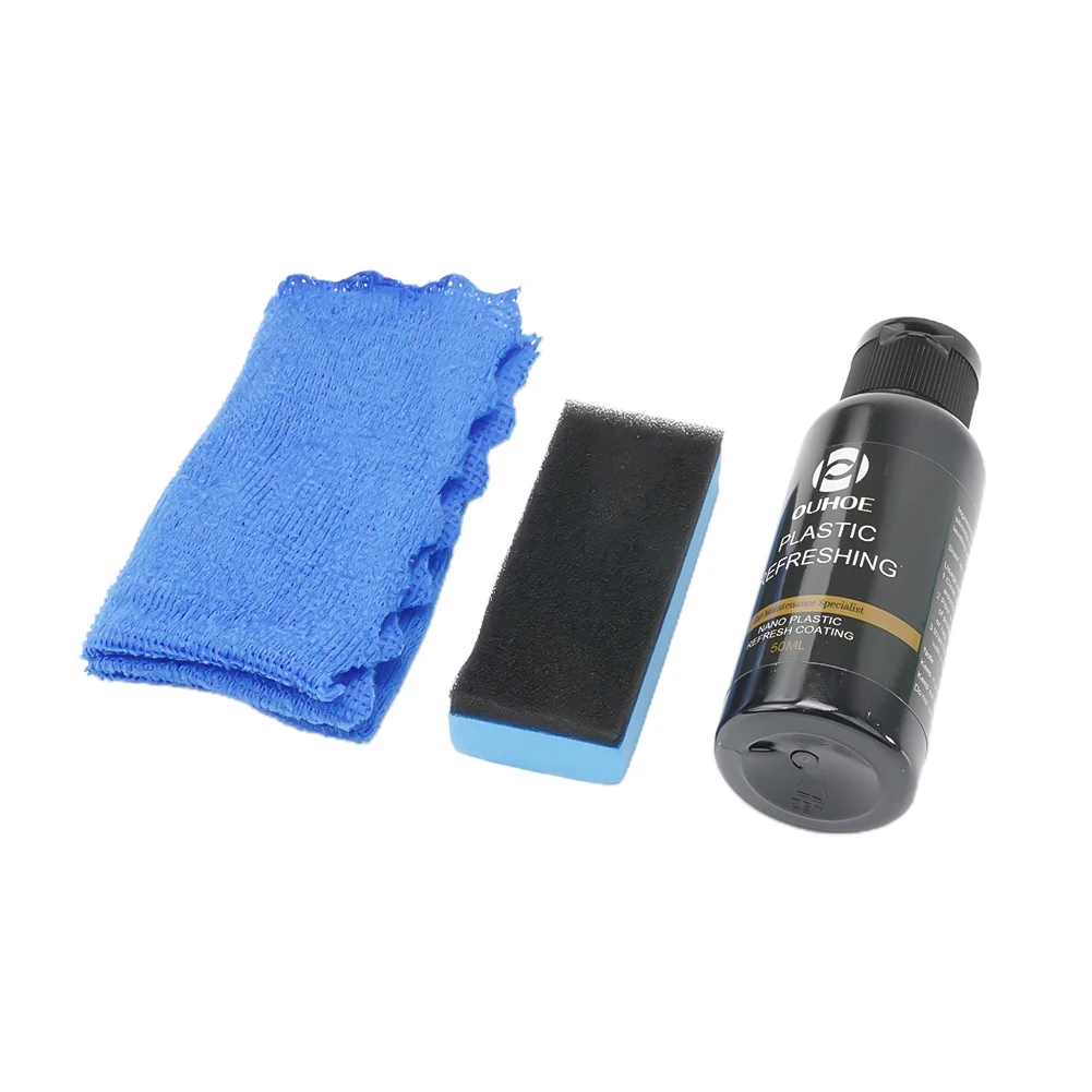 

1set 30ML/50ML Plastic Parts Refurbish Agent Car Exterior Restorer Plastic Parts Refurbish Universal Parts Refurbishment Tool