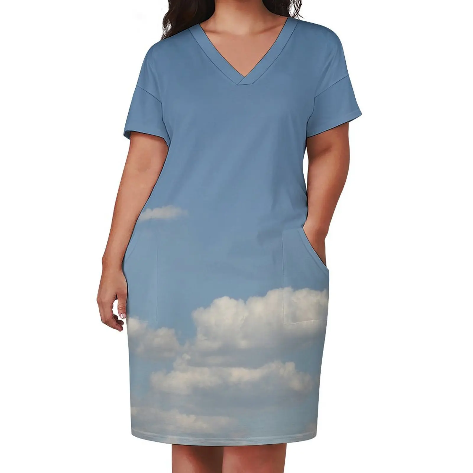 Небо свободное платье с карманами женские платья лето 2020 женское вечернее 2025 г.