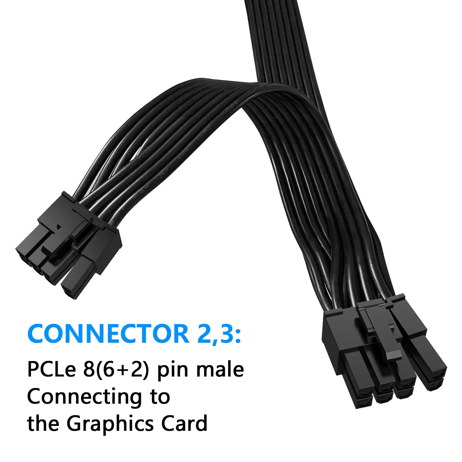 PCIe 8-контактный двойной 6 + 2-контактный Графический кабель для Corsair RM1000 RM850 RM750 RM650