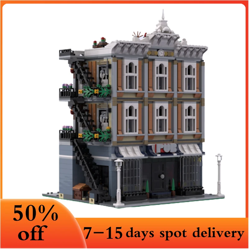 

3337pcs Customized Town Square Pub Alternate Build of Assembly Square 10255 Building Blocks Bricks Assembled DIY Kids Toys Gifts