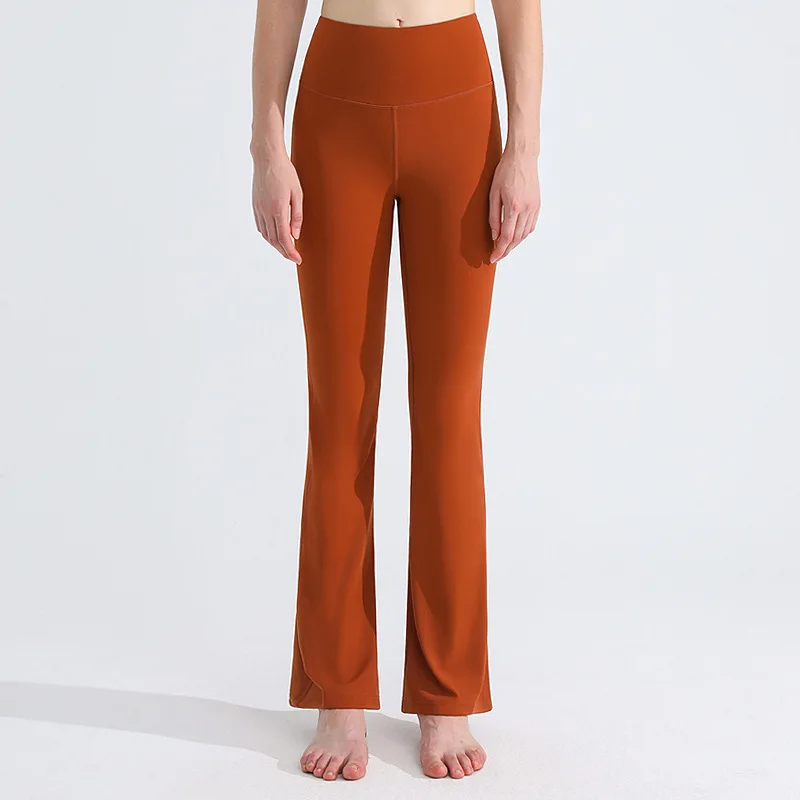 With Logo Women High Rise Fitness Yoga Pants Super Stretchy Workout Flared Pant Leggings Gym Running Slim Fit Leggings