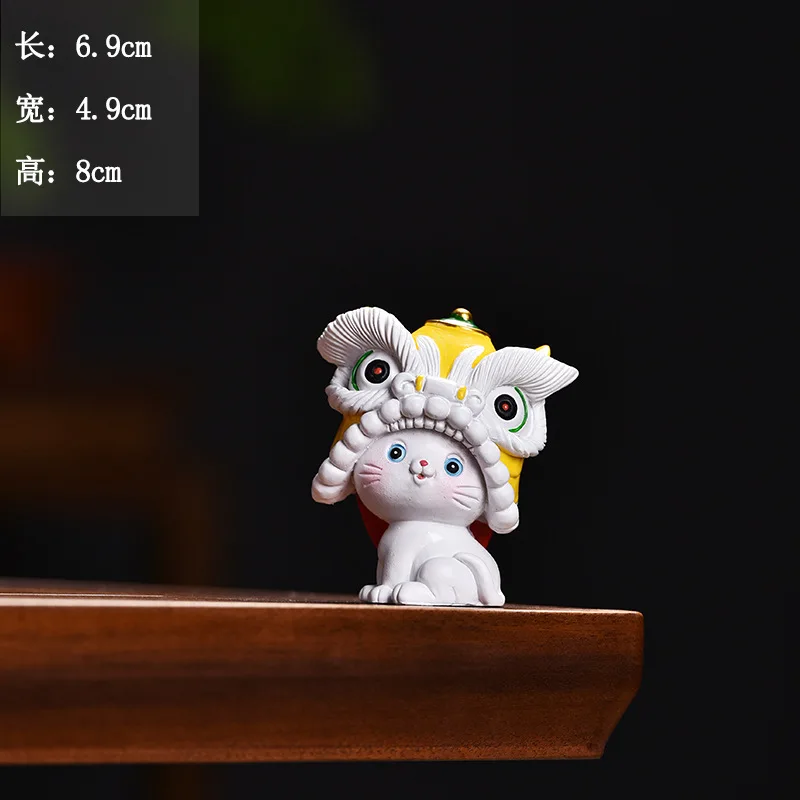 

Animal Doll Small Ornaments Creative Cartoon Cute Cat Auspicious Office Desk Home Decoration